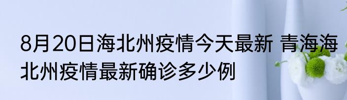 8月20日海北州疫情今天最新 青海海北州疫情最新确诊多少例