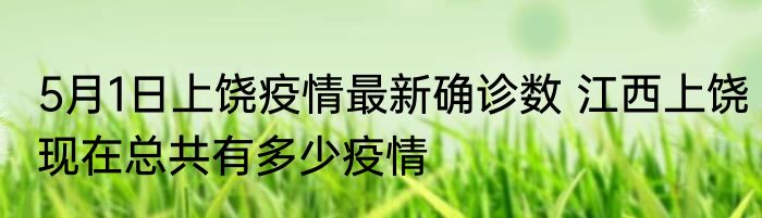 5月1日上饶疫情最新确诊数 江西上饶现在总共有多少疫情
