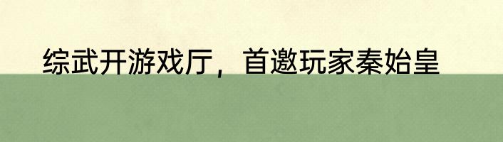 综武开游戏厅，首邀玩家秦始皇