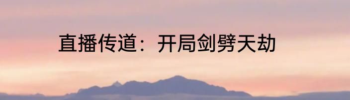 直播传道：开局剑劈天劫