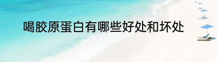 喝胶原蛋白有哪些好处和坏处