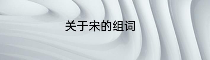 关于宋的组词