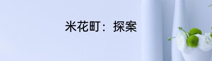 米花町：探案