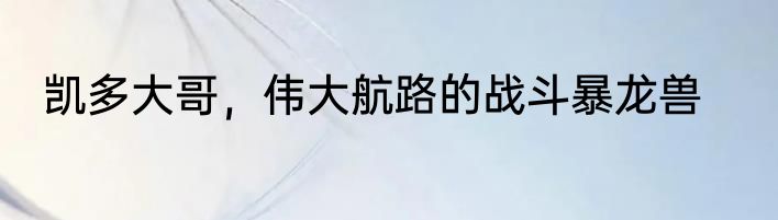 凯多大哥，伟大航路的战斗暴龙兽