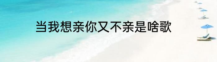 当我想亲你又不亲是啥歌