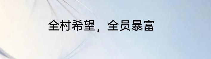 全村希望，全员暴富