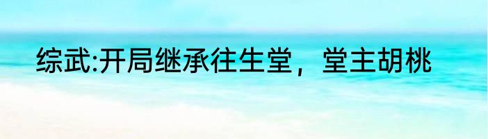 综武:开局继承往生堂，堂主胡桃