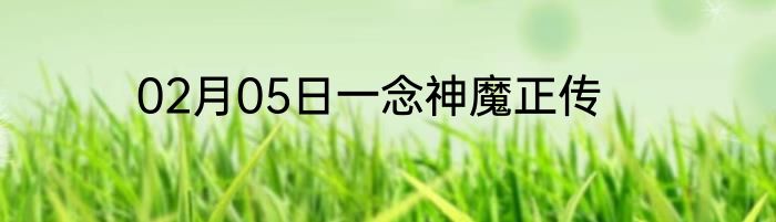 02月05日一念神魔正传