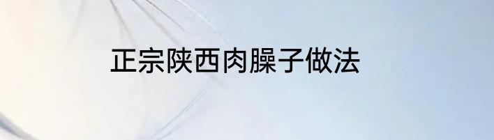 正宗陕西肉臊子做法