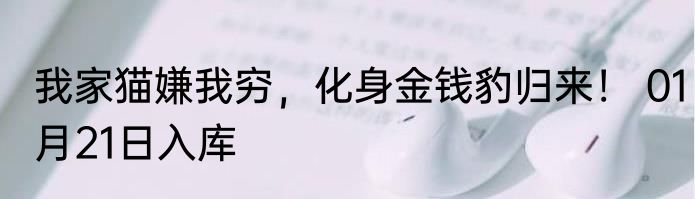 我家猫嫌我穷，化身金钱豹归来！ 01月21日入库