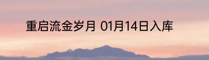 重启流金岁月 01月14日入库