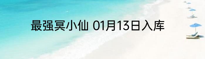 最强冥小仙 01月13日入库