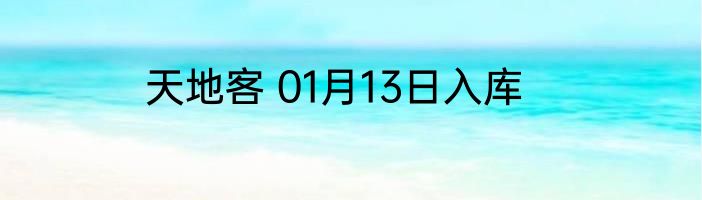 天地客 01月13日入库