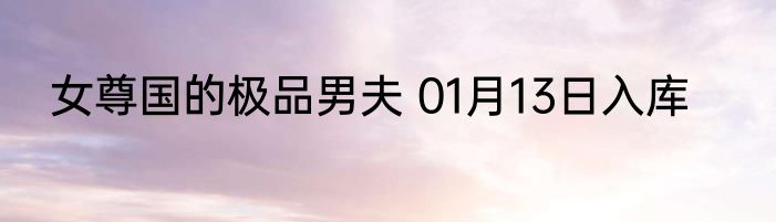 女尊国的极品男夫 01月13日入库