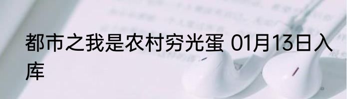 都市之我是农村穷光蛋 01月13日入库