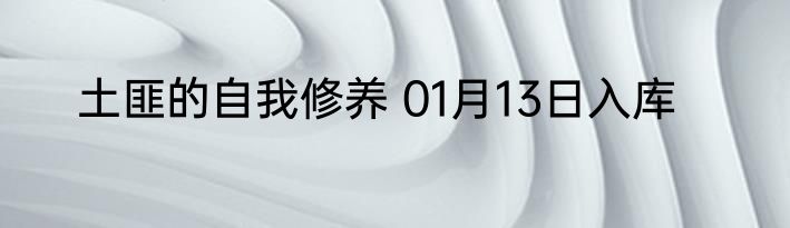 土匪的自我修养 01月13日入库