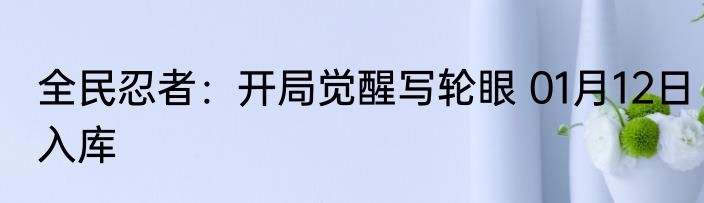 全民忍者：开局觉醒写轮眼 01月12日入库