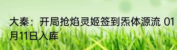 大秦：开局抢焰灵姬签到炁体源流 01月11日入库