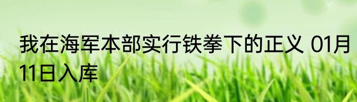 我在海军本部实行铁拳下的正义 01月11日入库