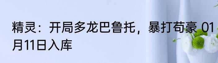 精灵：开局多龙巴鲁托，暴打苟豪 01月11日入库