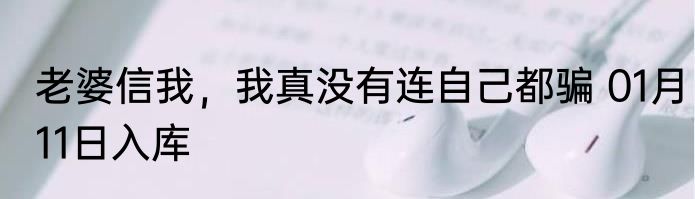 老婆信我，我真没有连自己都骗 01月11日入库