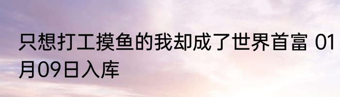 只想打工摸鱼的我却成了世界首富 01月09日入库