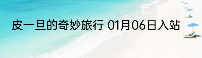 皮一旦的奇妙旅行 01月06日入站