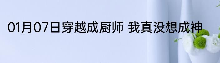 01月07日穿越成厨师 我真没想成神