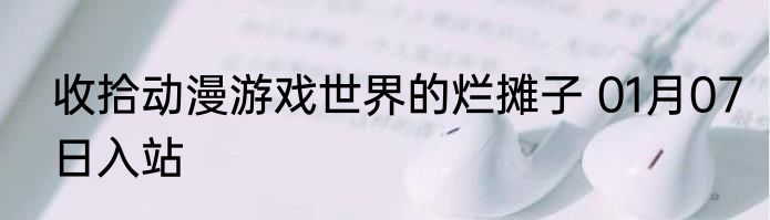 收拾动漫游戏世界的烂摊子 01月07日入站
