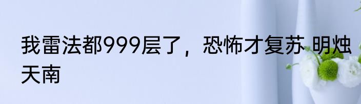 我雷法都999层了，恐怖才复苏 明烛天南