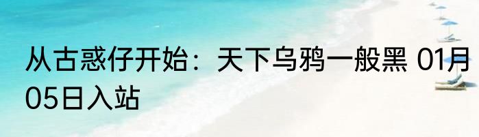 从古惑仔开始：天下乌鸦一般黑 01月05日入站