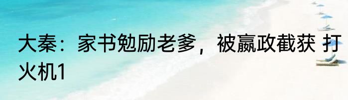 大秦：家书勉励老爹，被嬴政截获 打火机1