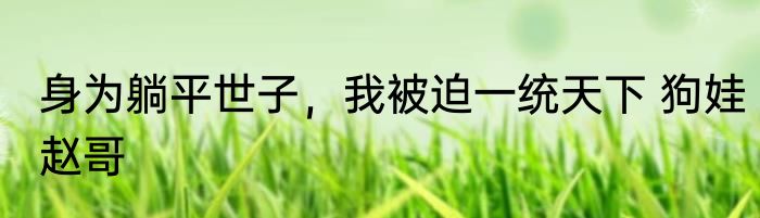 身为躺平世子，我被迫一统天下 狗娃赵哥