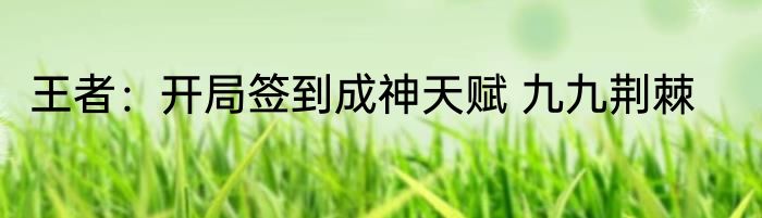 王者：开局签到成神天赋 九九荆棘