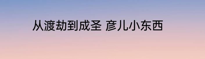 从渡劫到成圣 彦儿小东西