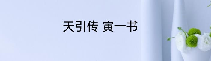 天引传 寅一书