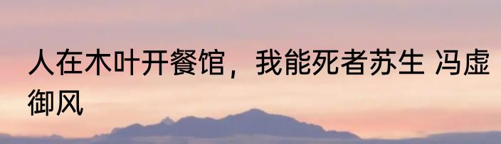 人在木叶开餐馆，我能死者苏生 冯虚御风