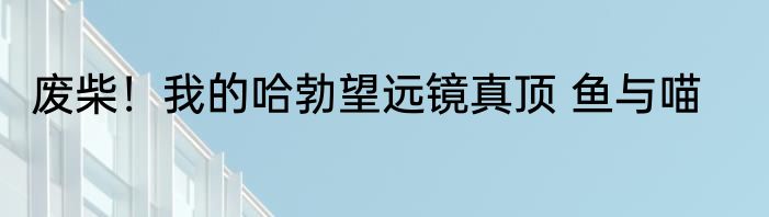 废柴！我的哈勃望远镜真顶 鱼与喵
