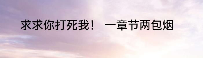 求求你打死我！ 一章节两包烟