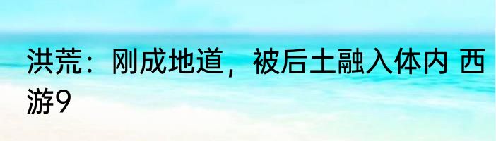 洪荒：刚成地道，被后土融入体内 西游9