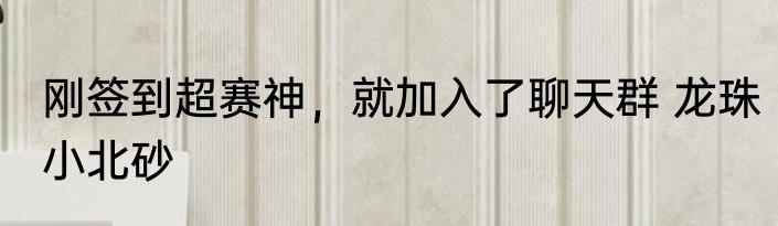 刚签到超赛神，就加入了聊天群 龙珠小北砂