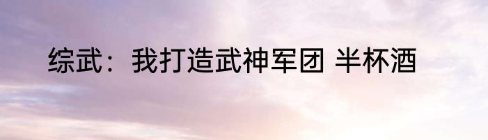 综武：我打造武神军团 半杯酒