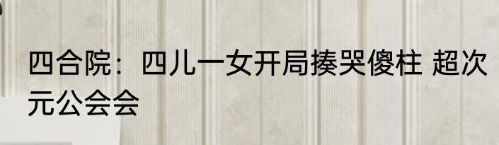 四合院：四儿一女开局揍哭傻柱 超次元公会会