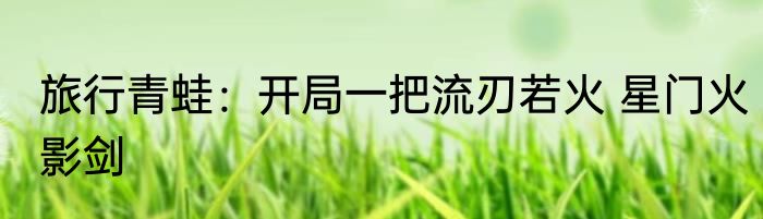 旅行青蛙：开局一把流刃若火 星门火影剑
