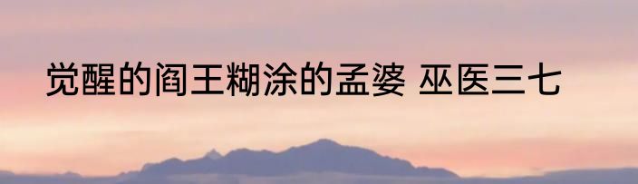 觉醒的阎王糊涂的孟婆 巫医三七