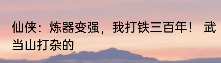 仙侠：炼器变强，我打铁三百年！ 武当山打杂的