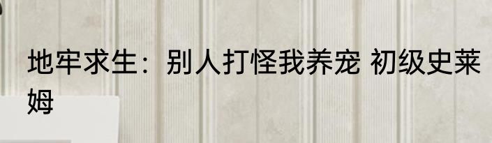 地牢求生：别人打怪我养宠 初级史莱姆