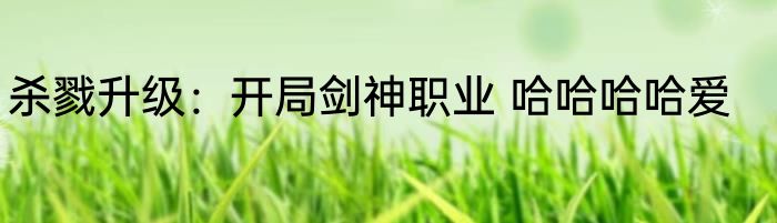 杀戮升级：开局剑神职业 哈哈哈哈爱