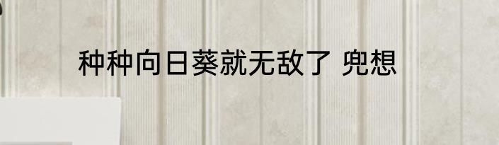 种种向日葵就无敌了 兜想