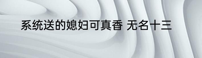 系统送的媳妇可真香 无名十三